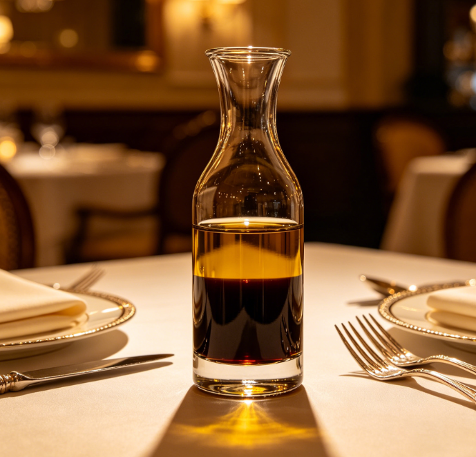 Affordable Luxury Lead-Free Glass Dispenser for Oil, Vinegar, and Sauces